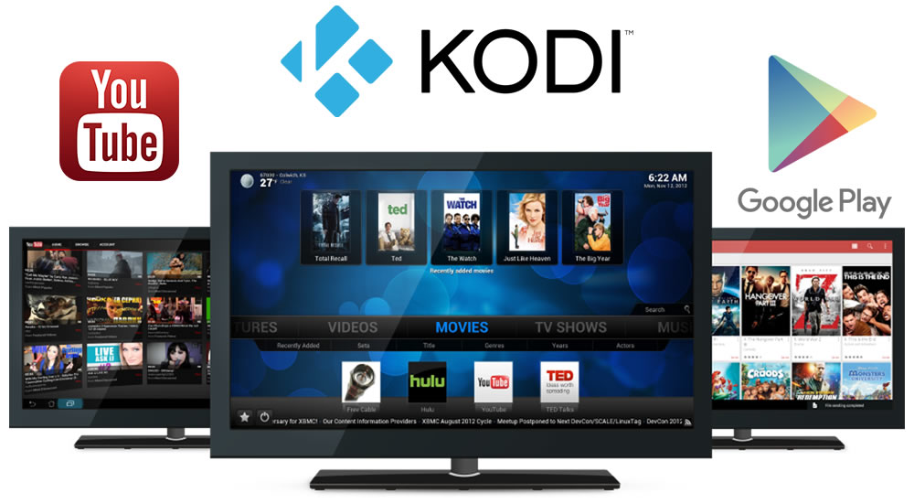 Kodi, YouTube, Netflix, Google Play Movies y mucho mas